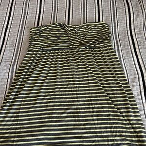 Striped Strapless Dress